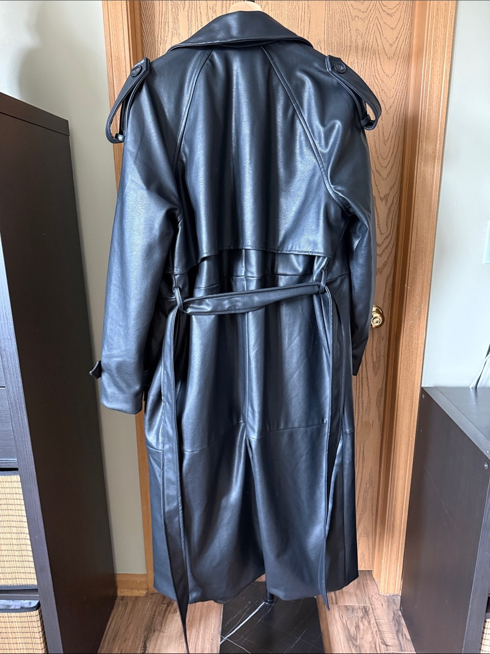 H&M Black Faux Leather Jacket - Picture 3 of 3
